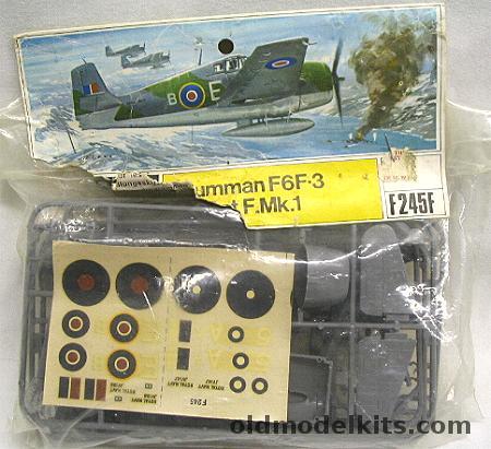 Frog 1/72 Grumman F6F-3 Hellcat F.Mk.1 - (F6F3) HMS Emperor & Indomitable Bagged, F245F plastic model kit